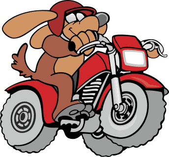 Download free vector clipart dog on motorcycle