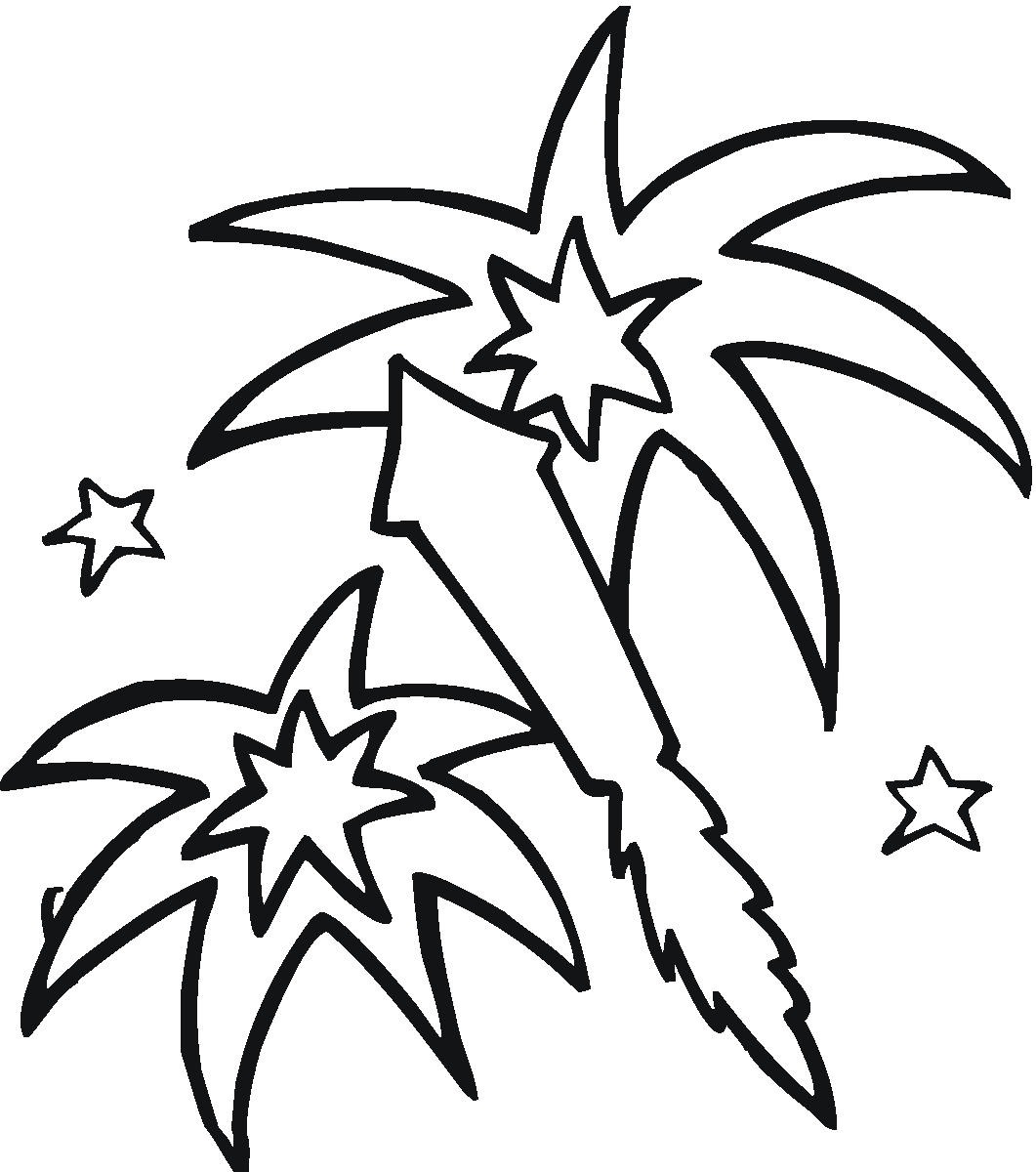 Free coloring pages of firework clipart