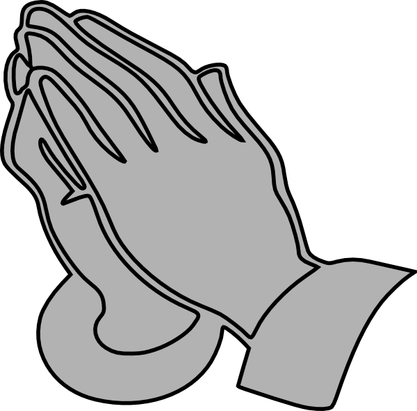 Gray praying hands clip art at vector clip art online