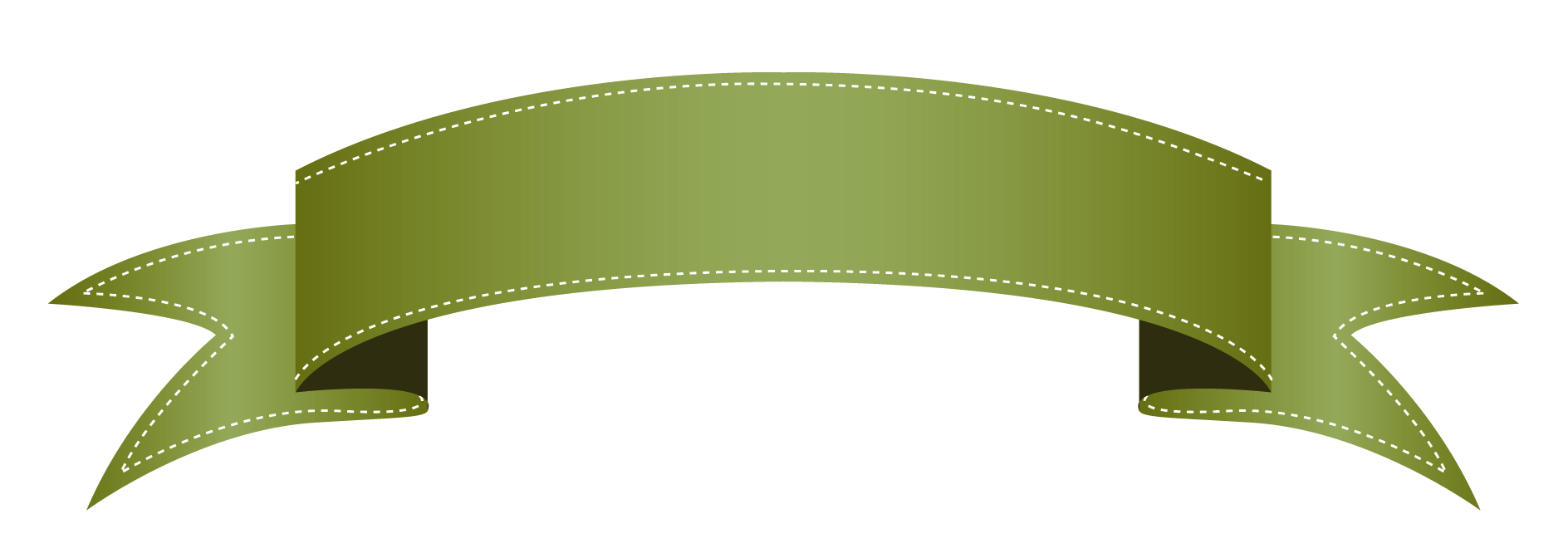 Green transparent banner clipart 0