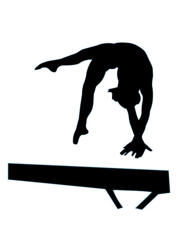 Gymnastics silhouette on gymnastics silhouette and