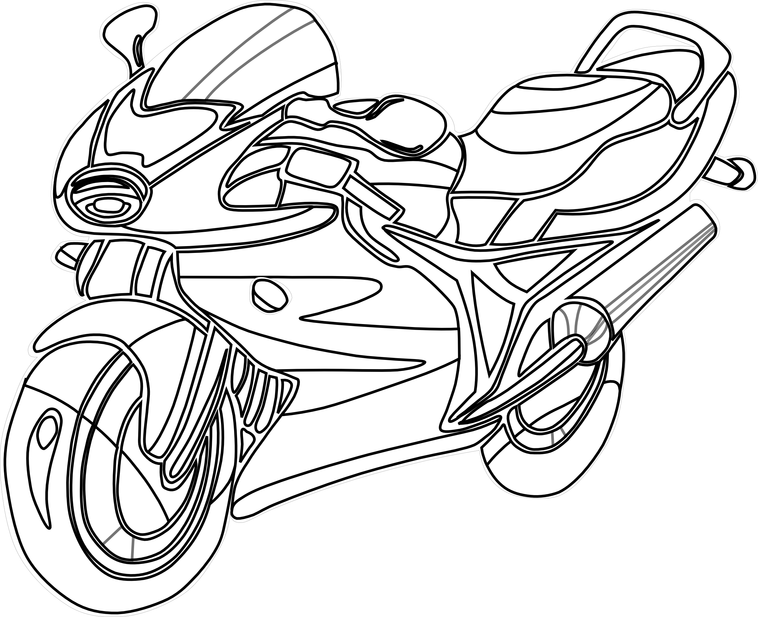 Motorcycle clipart black white clipart