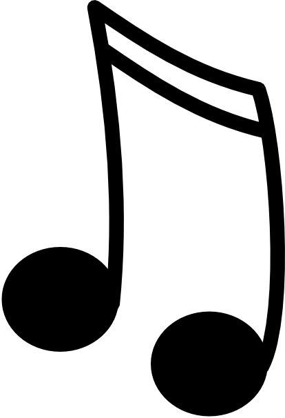 Music notes single music note clip art sixteenth notes joined in a pair