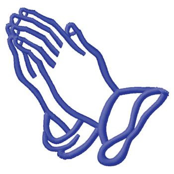 Outlines embroidery design praying hands outline from gunold