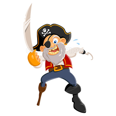 Pirate clip art graphic royalty free cartoon pirate stock image