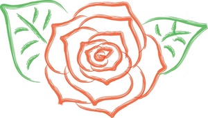 Rose clipart image rose bloom design