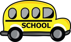 School bus clipart image little yellow school bus in a cartoon style