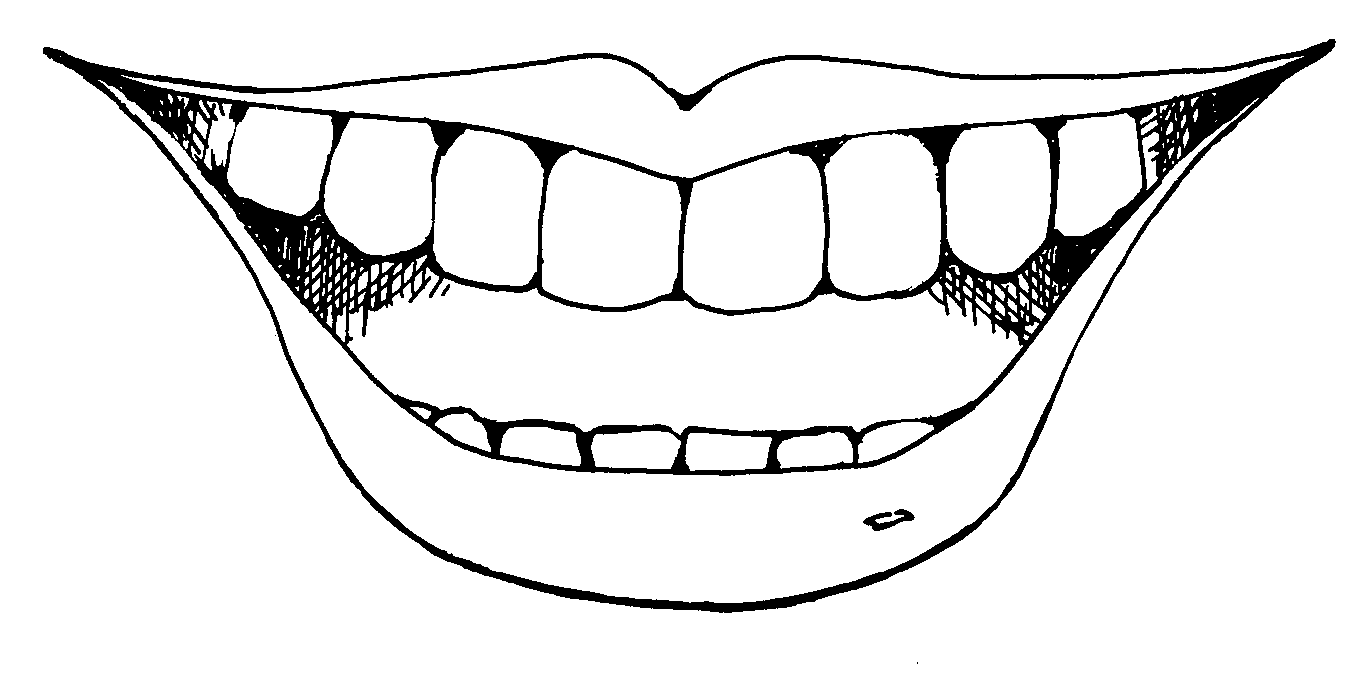 Smile mouth clipart black and white free clipart