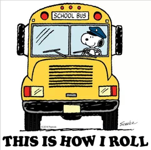 Snoopy school bus driver cute snoopy clipart