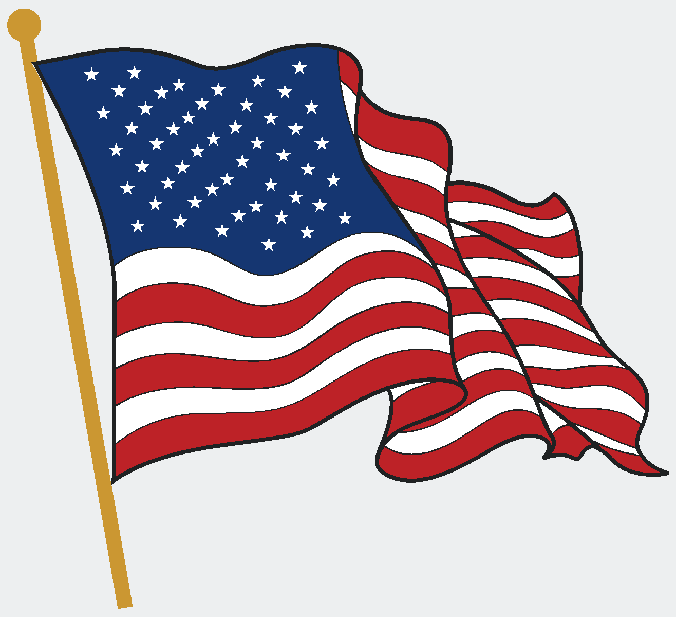American flag logo clip art