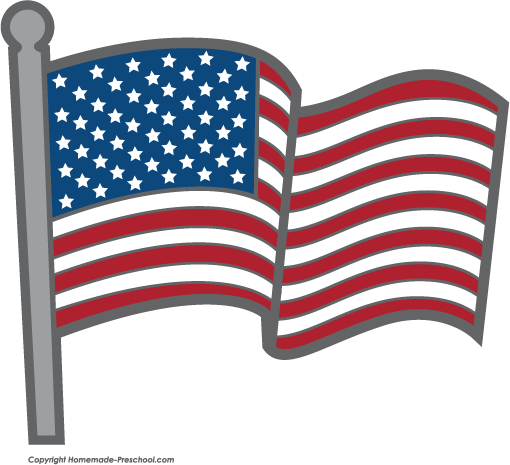 American flag wave gray