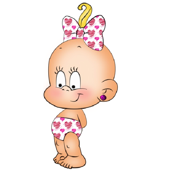 Baby girl cartoon clipart height 