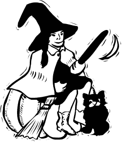Black and white free witch clipart public domain halloween clip art images and