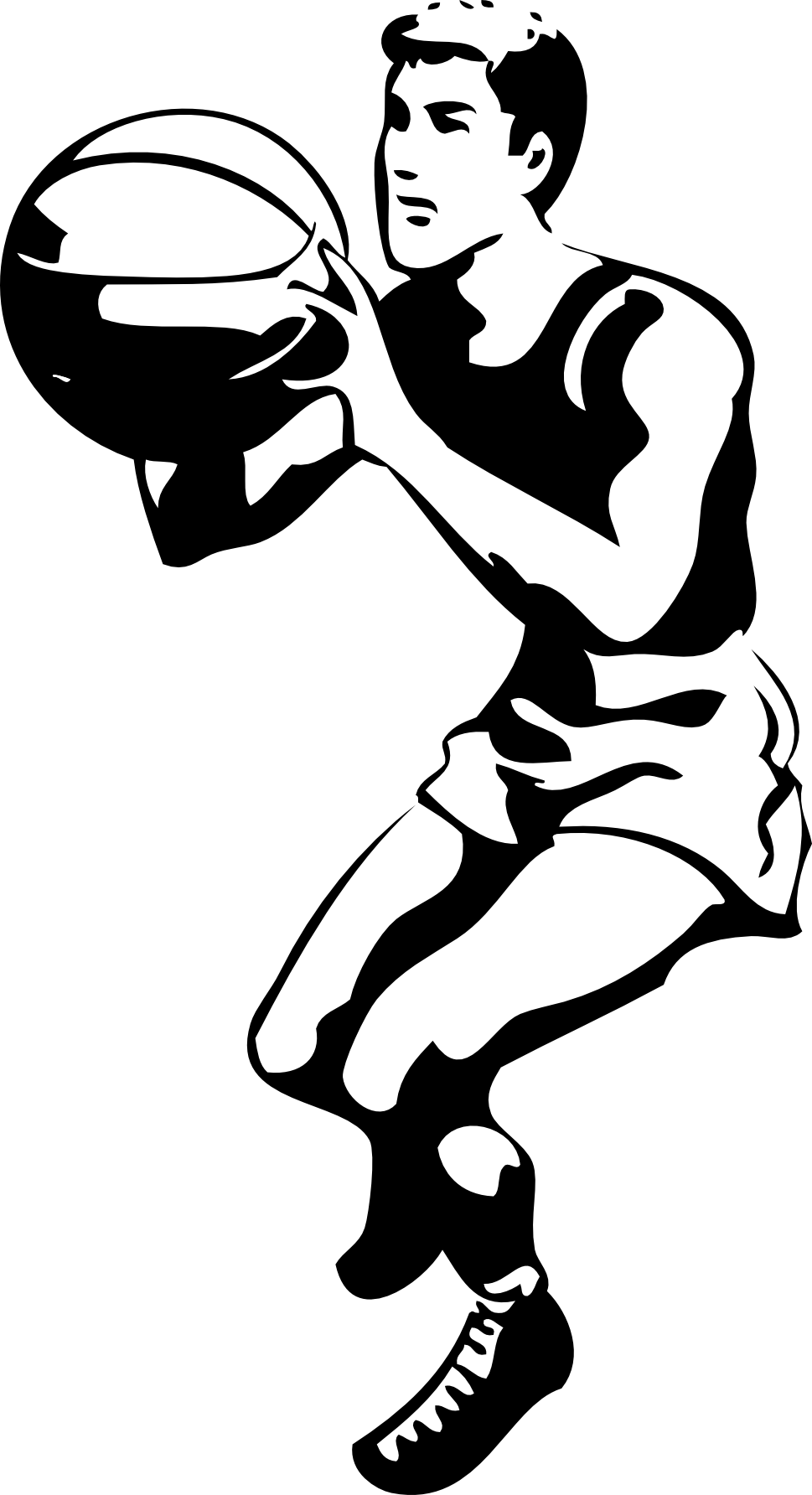 Black and white images basketball clipart
