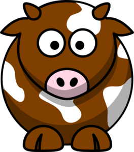 Brown patch cow clip art at vector clip art online