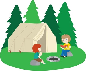 Camping art clipart