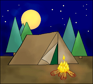 Camping clip art camping images night camping scene