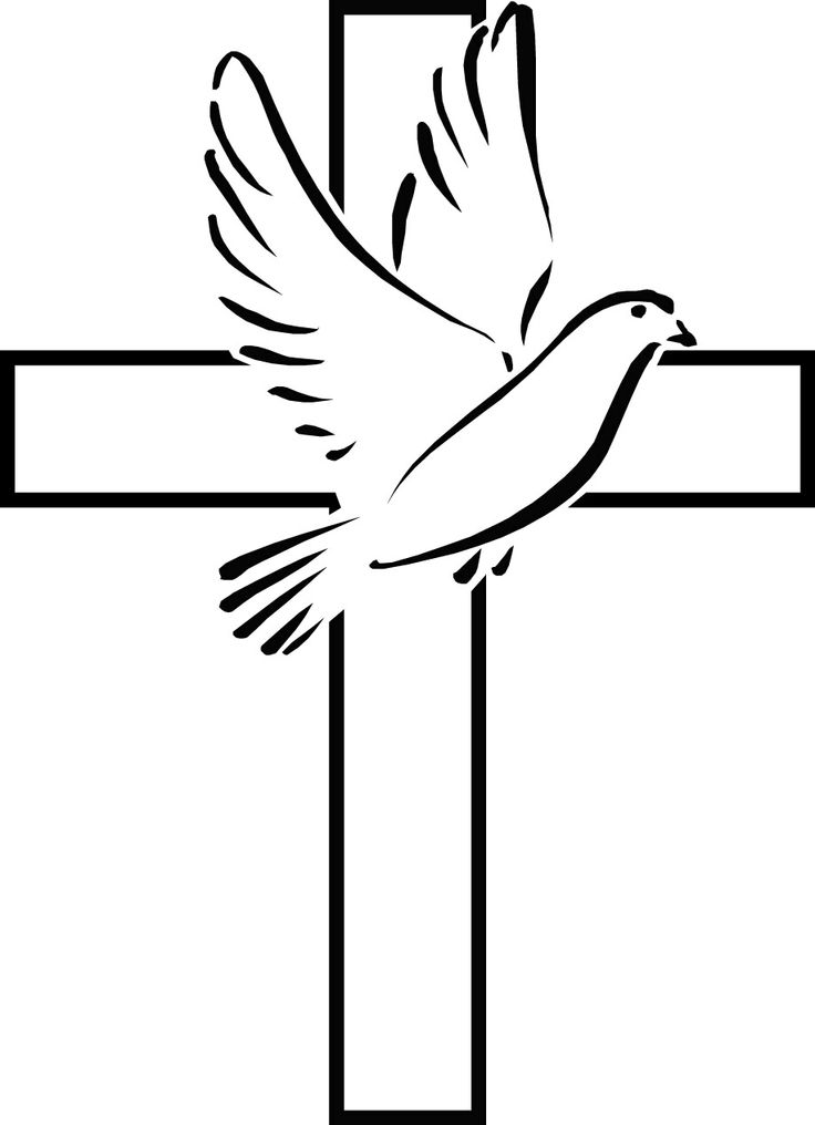 Cross with dove clipart clipart
