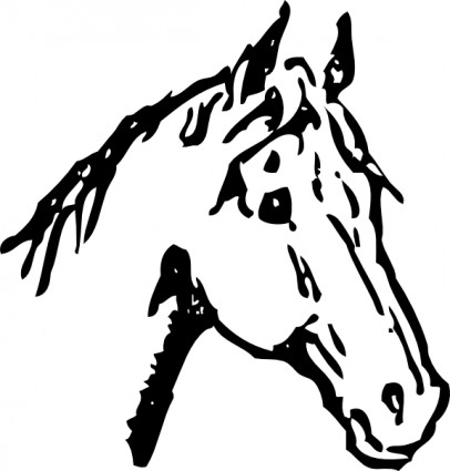 Horse head clip art free vector in open office drawing svg svg
