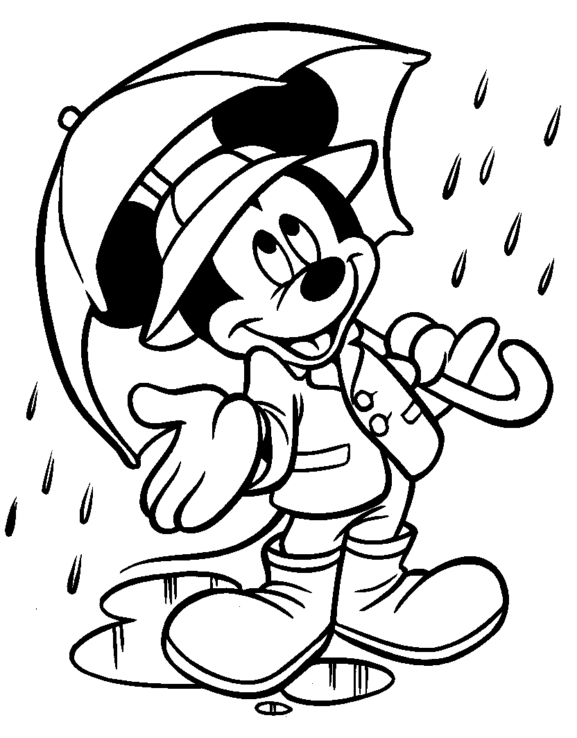 Mickey mouse colouring pages