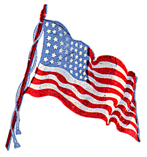 Pictures of an american flag clipart