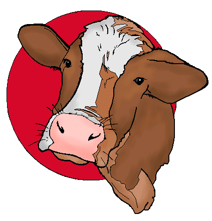 Public domain cows cow clip art 5 cow head on red
