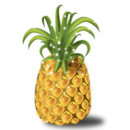 Sparkling pineapple icon clipart image