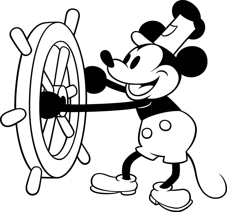 Steamboat willie mickey mouse clipart