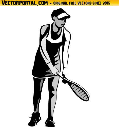 Tennis player clip art