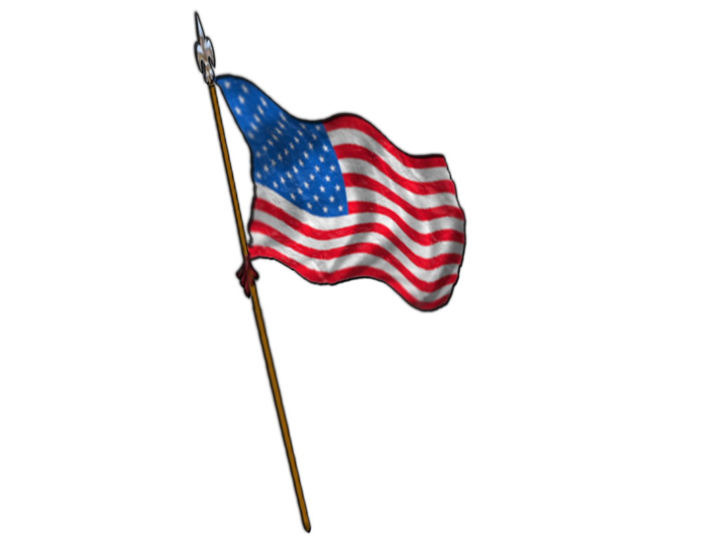Waving american flag on pole clipart free clip art images