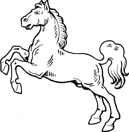 White horse clip art free vector in open office drawing svg svg