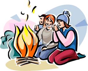 Around the campfire clipart