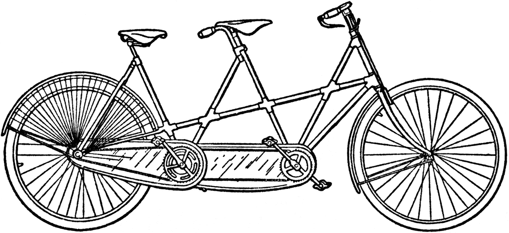Bicycle tandem bicyc lg 4 transports