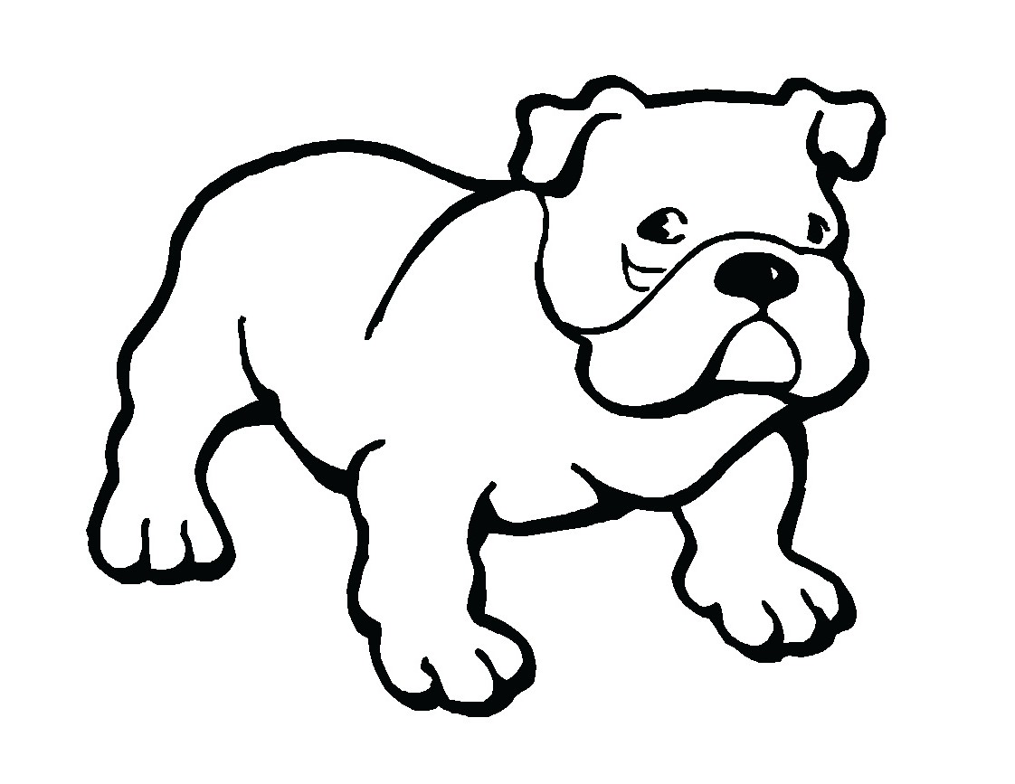 Bulldog drawing clipart