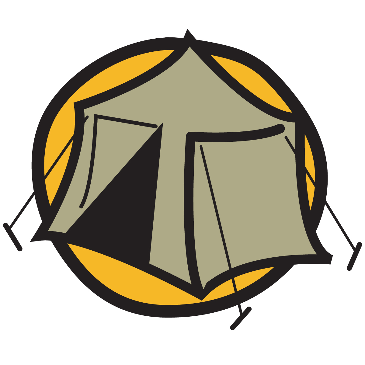 Campfire tent clip art clipart