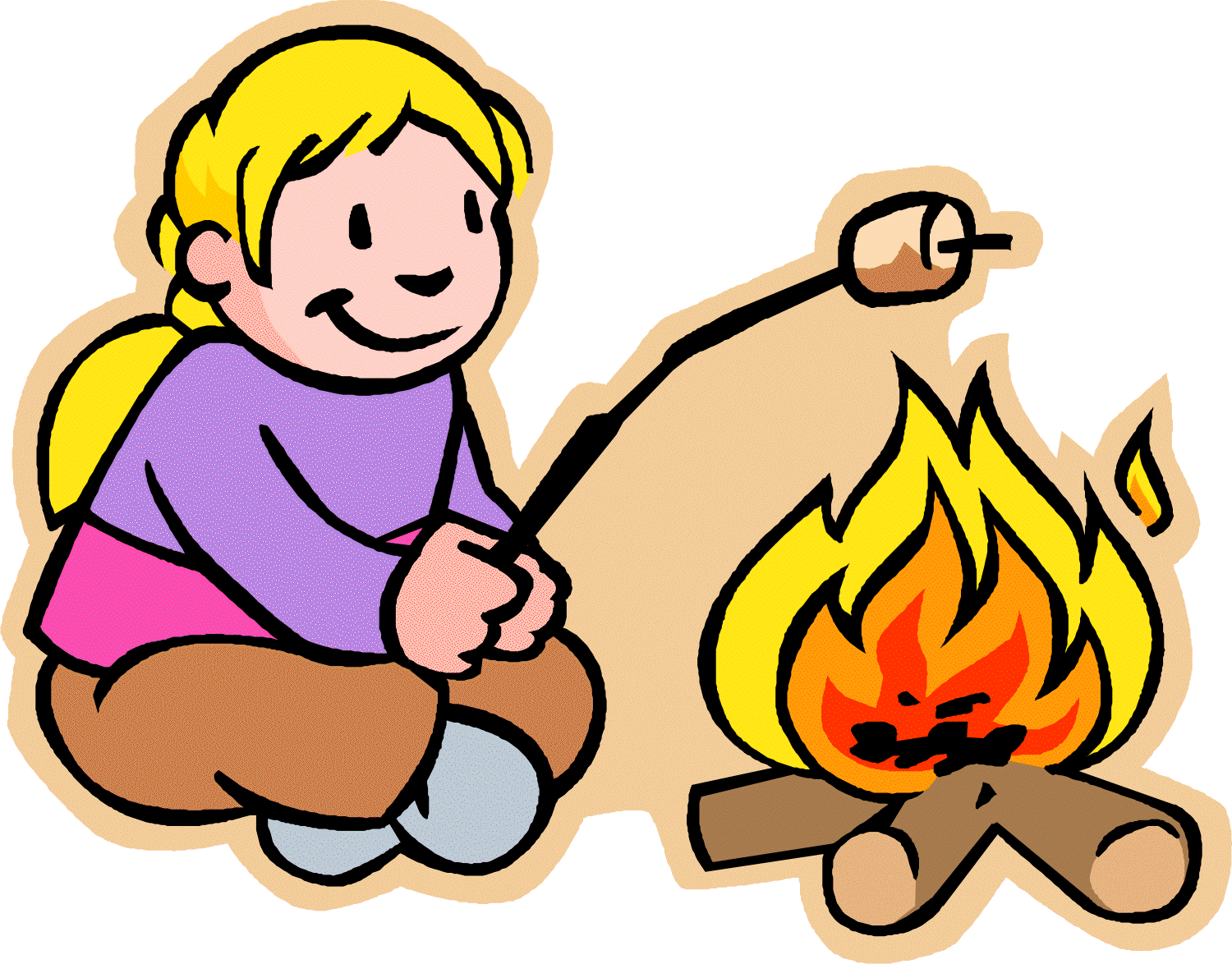 Cartoon campfire