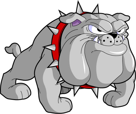 Cartoon picture of a bulldog