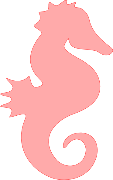 Coral seahorse clip art at vector clip art online