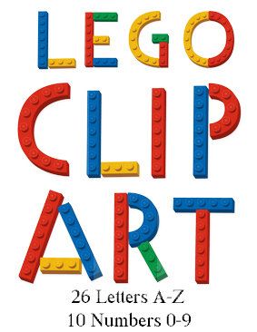 Digital lego clipart letters and numbers digital clipart