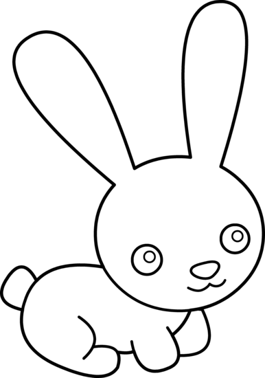 Easter bunny clip art colouring pages clipart