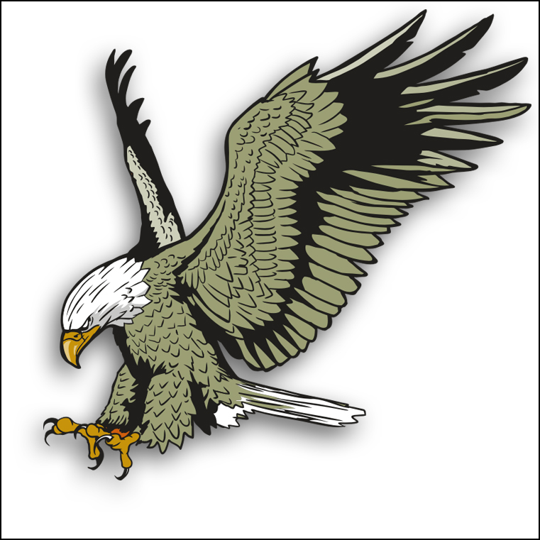Flying eagle clip art