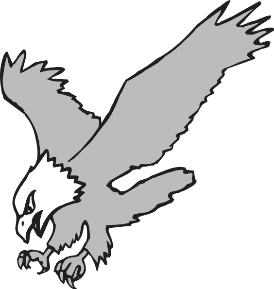 Grayscale hunting eagle clip art animal download vector clip