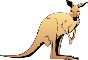 Kangaroo clip art at vector clip art online royalty
