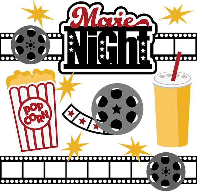 Movie night clipart 7