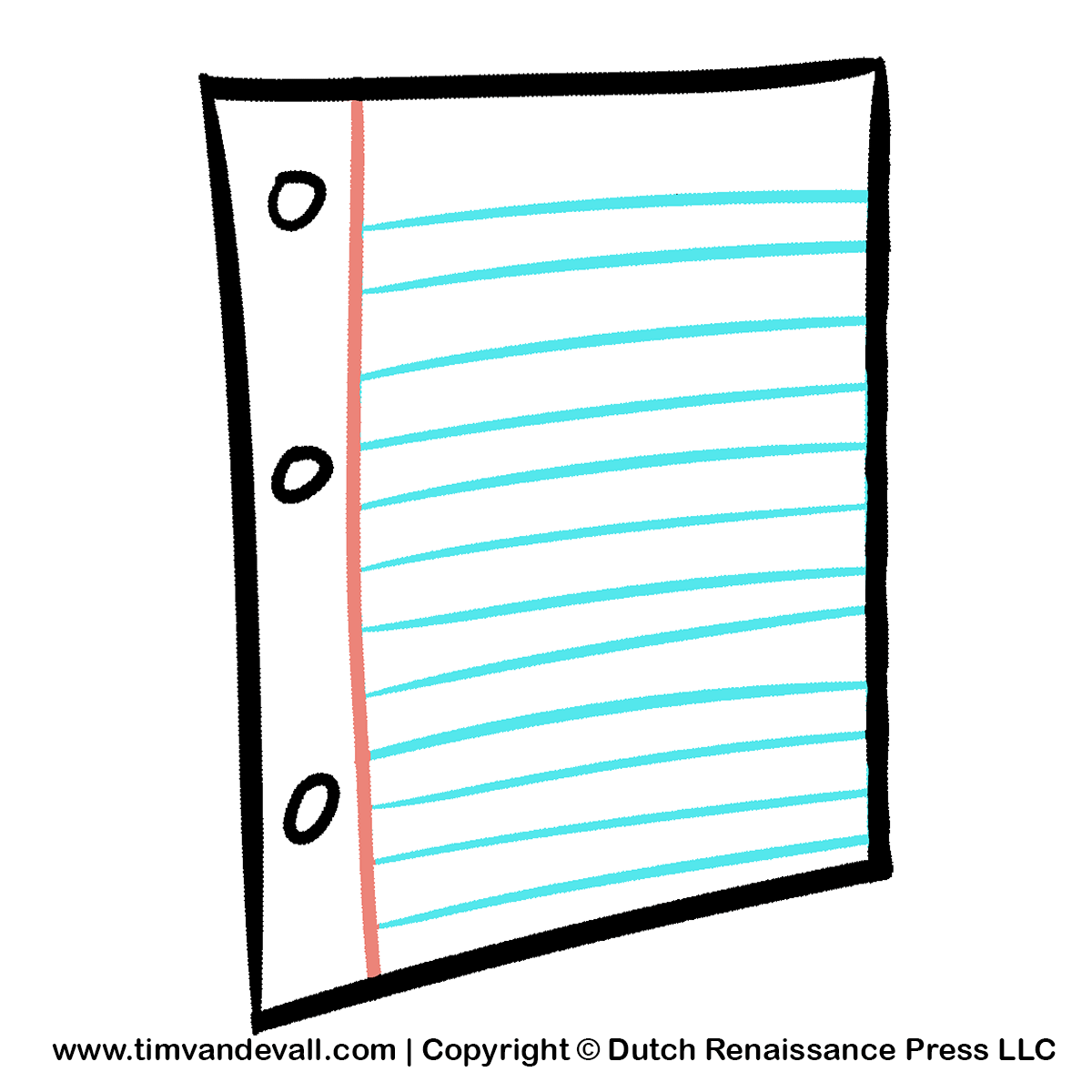 Paper clipart notebook