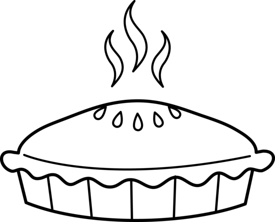 Pie clipart black and white