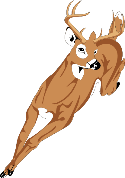 Running deer clip art at vector clip art online