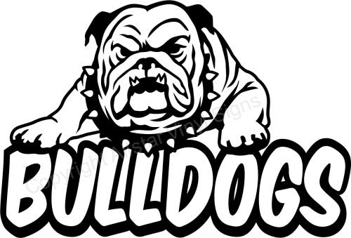School mascot bulldog clip art home schools and teams window
