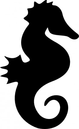 Seahorse silhouette clip art free vector in open office drawing