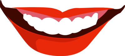 Smiling lips clipart